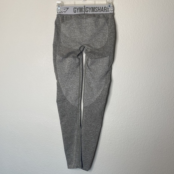 Gymshark flex leggings women’s small green olive heathered full length elastic - Picture 3 of 3